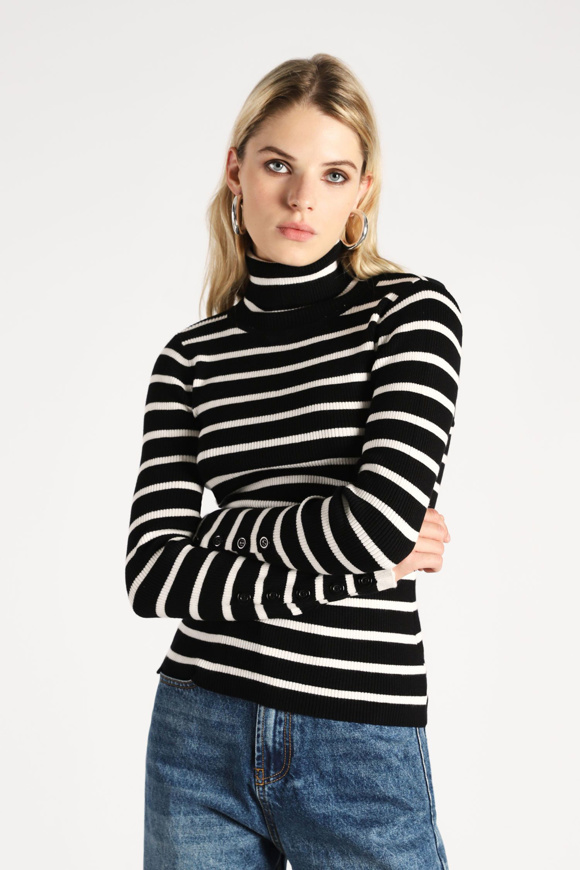 Picture of PLEASE Pullover - Nero/Bianco