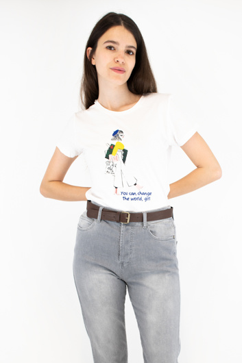 Picture of PLEASE T-SHIRT - T76 326 - WHITE