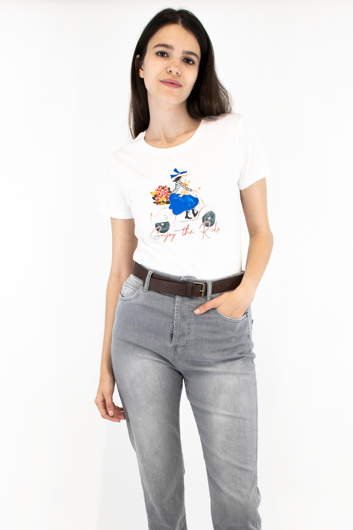 Picture of PLEASE T-SHIRT - T76 328 - WHITE