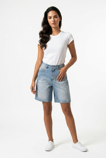 Immagine di PLEASE pantaloncini D0M W2R  - Blue denim