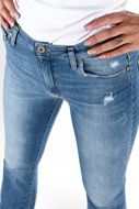 Picture of Please - Jeans P0W PZO Zampa - Blu Denim