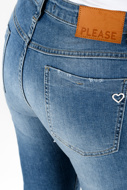 Picture of Please - Jeans P0W PZO Zampa - Blu Denim