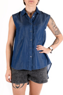 Picture of Please - Blouse C02 C20 - Blu Denim