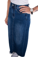Immagine di GONNA 66%CO30%PL3%VI1%EA - BLU DENIM