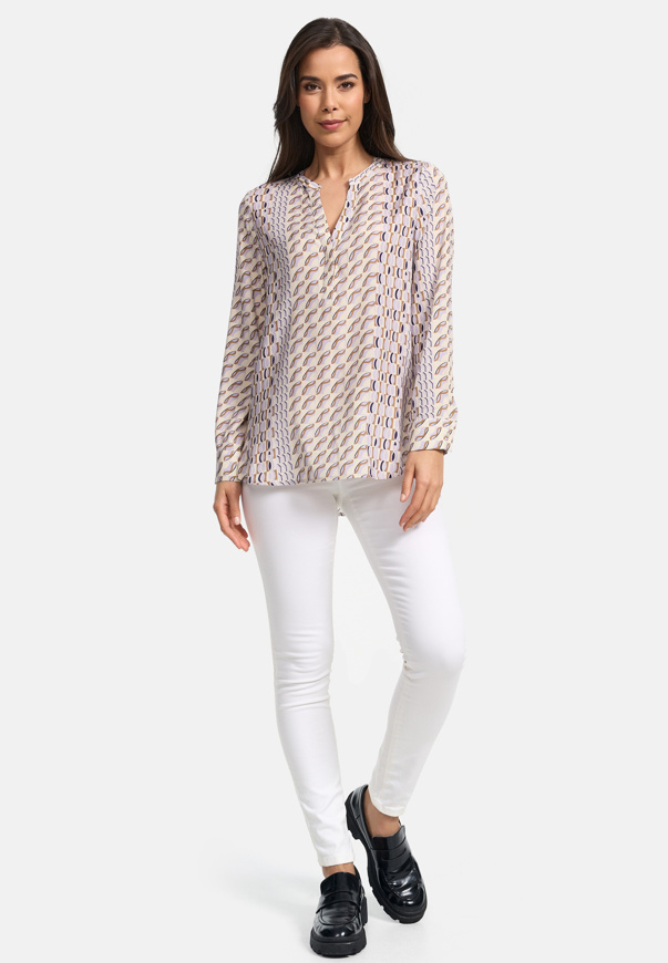 Picture of CATNOIR SILK BLOUSE WITH PRINT - 120/GEO MIC LILAC