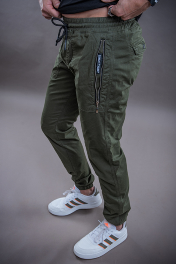 Immagine di DUNKELSCHWARZ PANTALONI POP ZIP - OLIVE