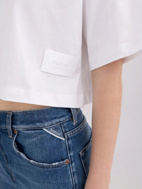 Picture of REPLAY T-SHIRT CROPPED - W37 08P - WHITE