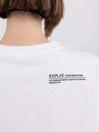 Picture of REPLAY T-SHIRT CROPPED - W37 08P - WHITE