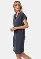 Picture of CATNOIR DRESS MADE OF TENCEL WITH SPLITNECK - NAVY