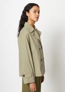 Picture of MARCO POLO SHORT TRENCH - STEAMED SAGE