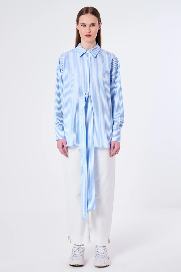 Bild von VICOLO SHIRT - TB1 008  - RIGHE/BLU