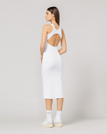 Picture of HINNOMINATE RIBBED DRESS - HMA 309 - WHITE
