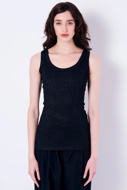 Picture of VICOLO TANK-TOP GLITTER - UB0 009 - BLACK