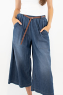 Picture of PLEASE CULOTTE - P21 NQN - BLU DENIM