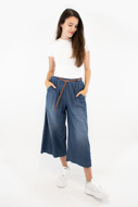 Picture of PLEASE CULOTTE - P21 NQN - BLU DENIM