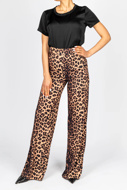 Picture of VICOLO ANIMAL PRINT PALAZZO PANTS - UB0 175 - MACULATO