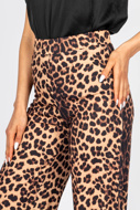 Picture of VICOLO ANIMAL PRINT PALAZZO PANTS - UB0 175 - MACULATO